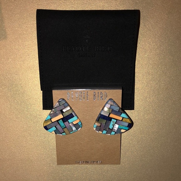 Peyote Bird Sterling Silver Earrings - Picture 1 of 7